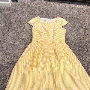 Yellow Striped Women’s  Dress